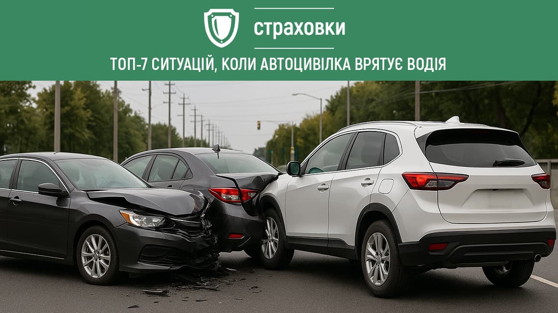 ТОП-7 СИТУАЦІЙ, КОЛИ АВТОЦИВІЛКА ВРЯТУЄ ВОДІЯ