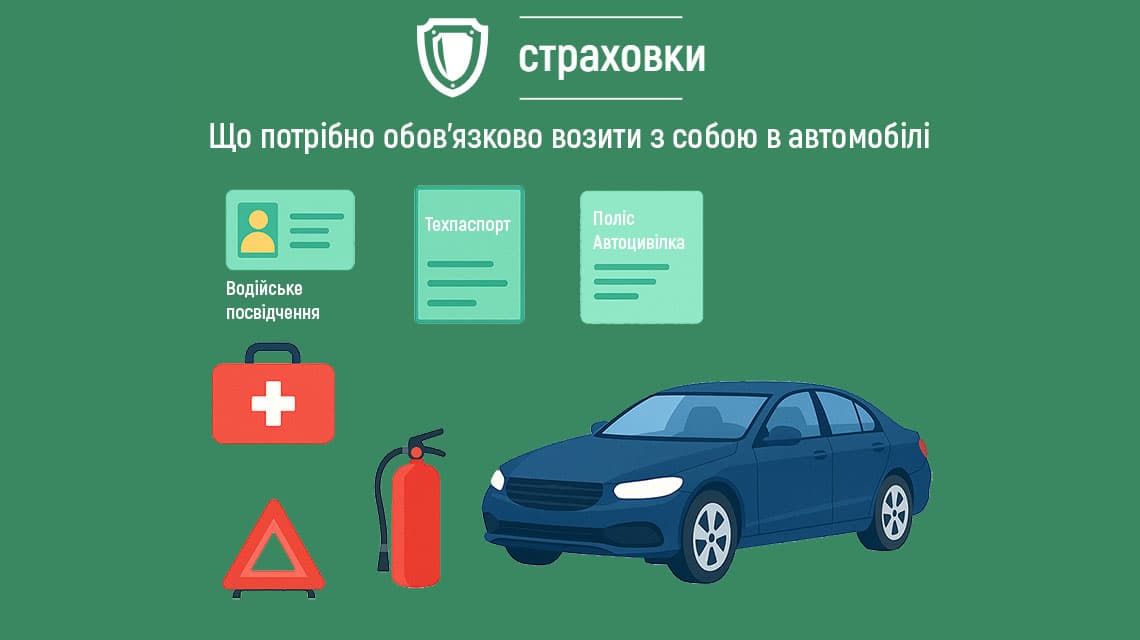 Що потрібно обов’язково возити з собою в автомобілі