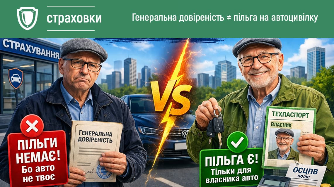Генеральна довіреність не дорівнює пільга на автоцивілку